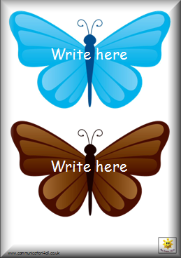 Butterfly Labels Templates